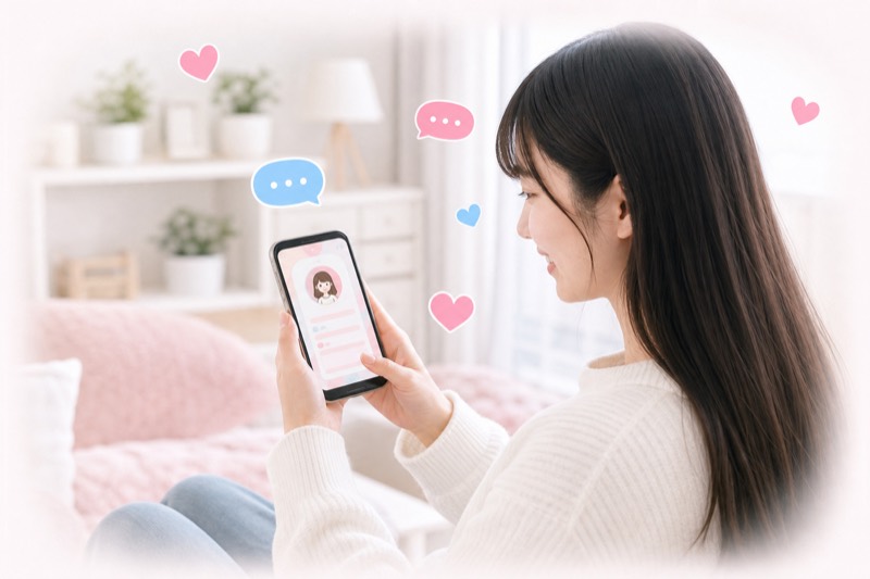 プロフィールを入力する学生